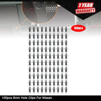 100pcs Nylon Push Type Retainer Clips for Nissan