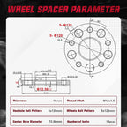 Set of 4 Hubcentric Wheel Spacers 15mm 5x120 72.56 12x1.5 for BMW E36 E46