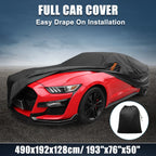 Waterproof Aluminum Film Car Cover for Ford Mustang (2021) - Black