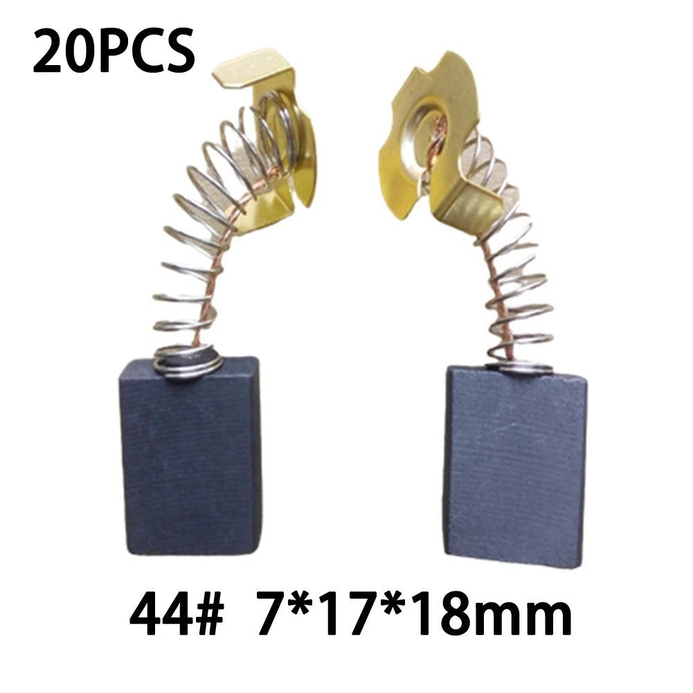 Set of 20 Carbon Brushes for Electric Motors (7x17x18mm)