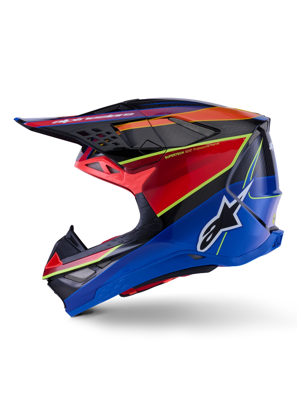 Supertech Helmet for Alpinestars Offroad (X-Large, Blue Red Yellow Fluo)