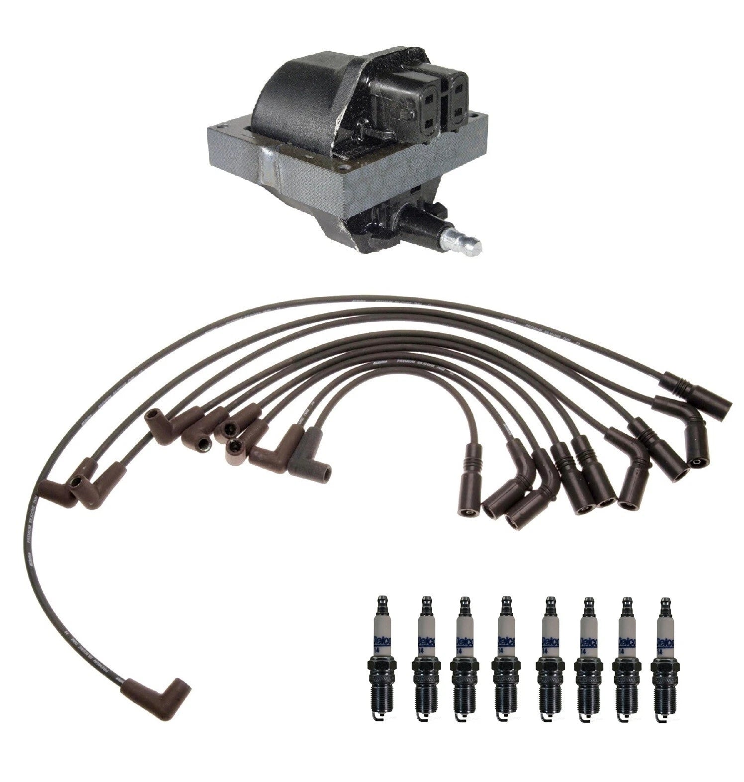 Ignition Wires & Spark Plugs Kit for Chevrolet Caprice V8 (1991–1996)