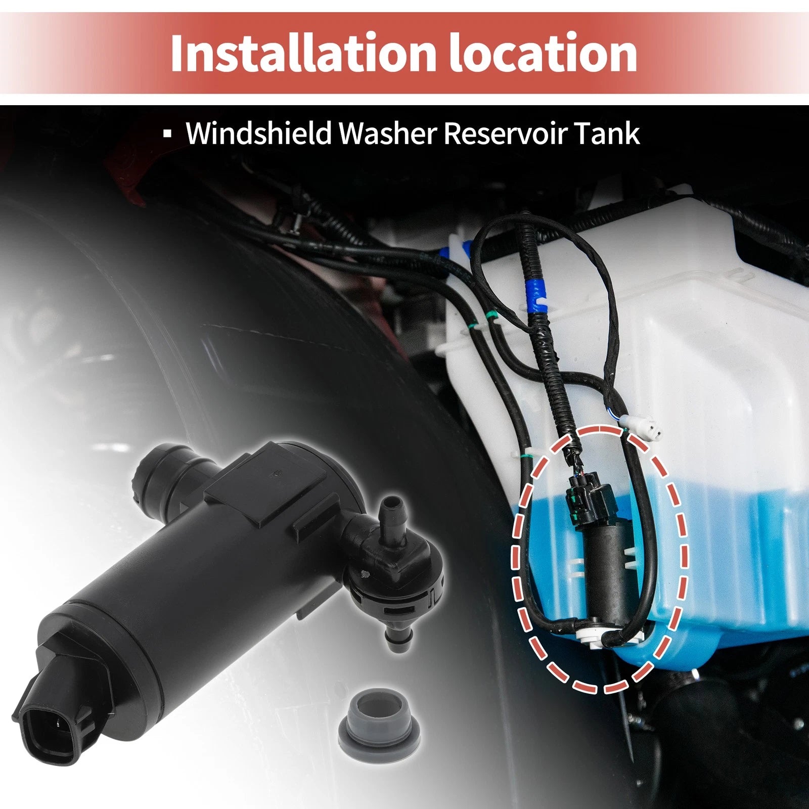 Windshield Washer Pump for Honda CR-V (2017–2022) No.76806TLAC01