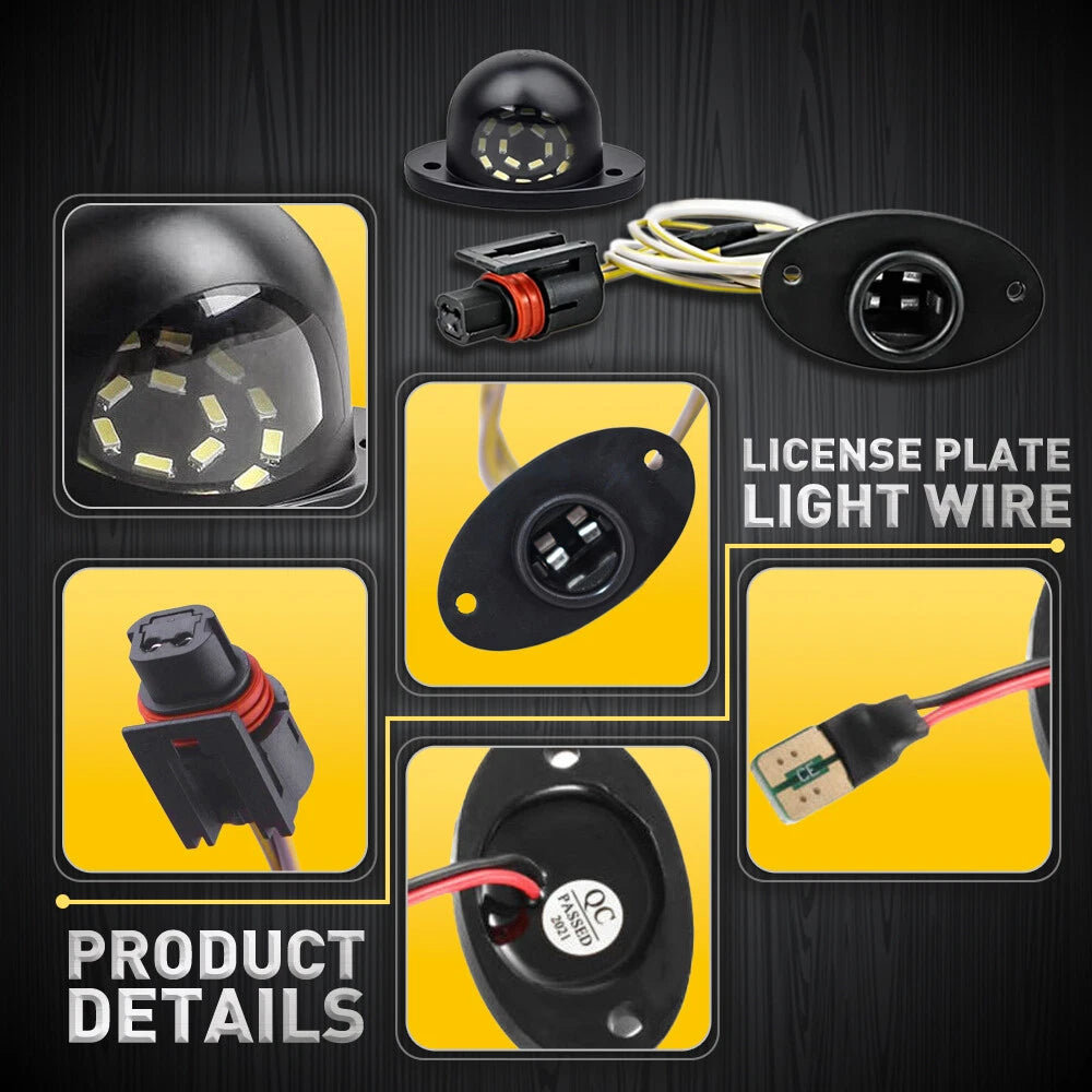 Set of 4 DRL LED Headlight Strip Lights for Universal Vehicles