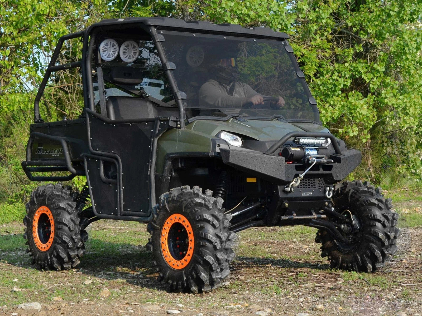 Scratch Resistant Full Windshield for Polaris Ranger 570 (2015–2023)