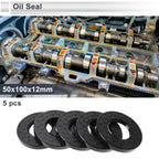 Set of 5 Oil Seal Rotary Shaft Seals for Various Applications (50x100x12mm)