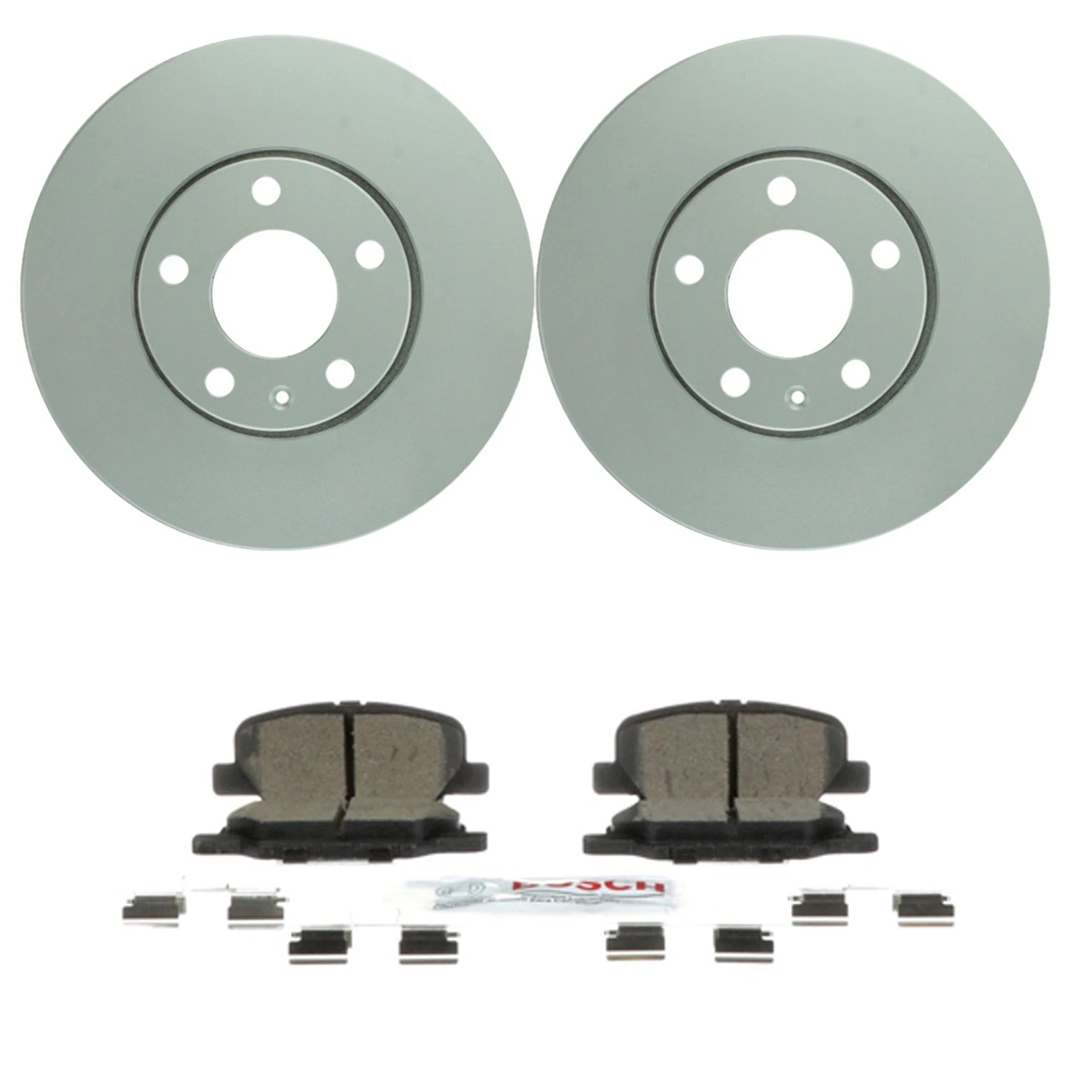 Bosch QuietCast Rear Rotors & Ceramic Brake Pad Kit for Mazda 6 (2014–2015)