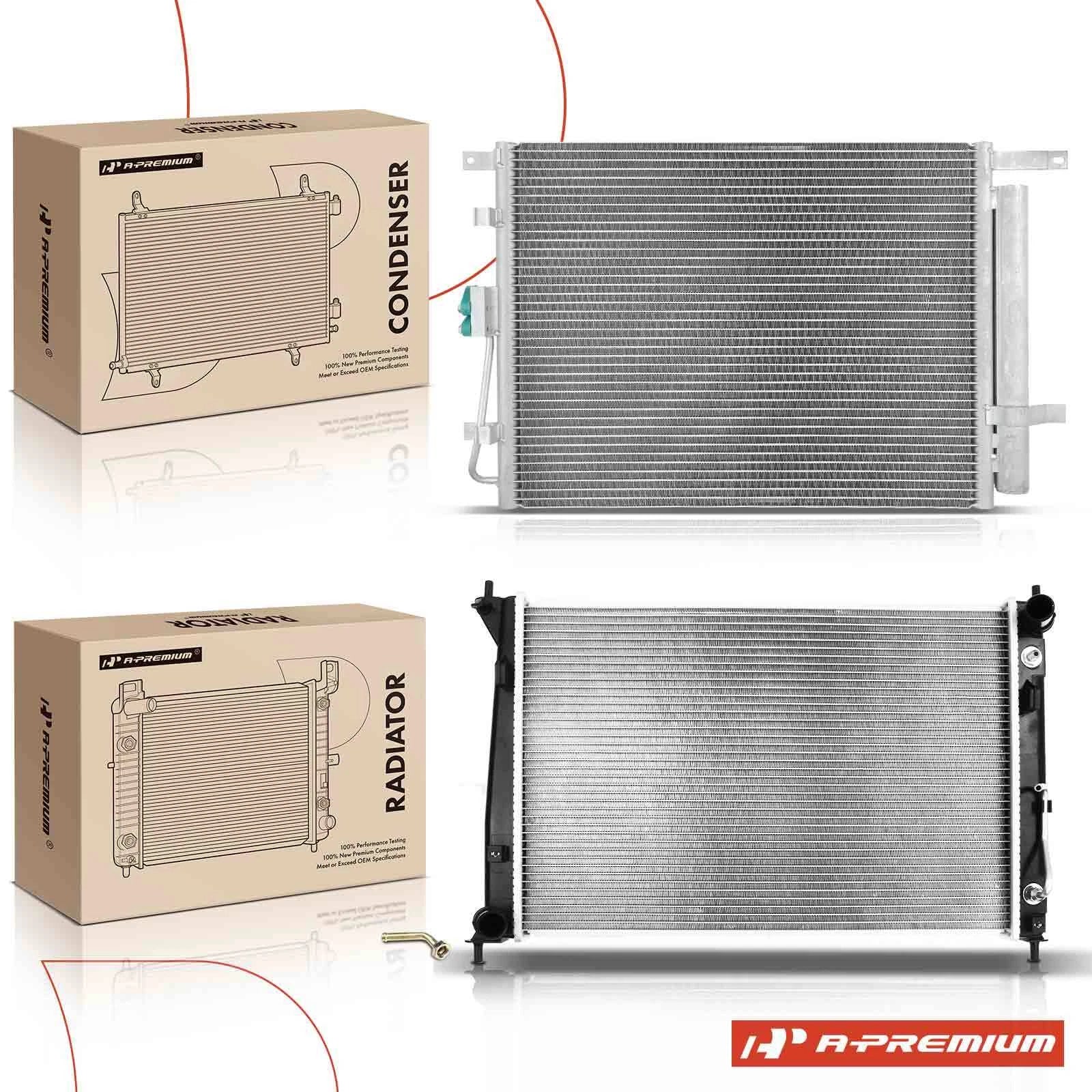 Radiator and A/C Condenser with Bracket for Kia Soul (2010–2019)