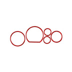 5Pcs Red Carbon Fiber Speedometer Cover Trim for Toyota Tundra (2007-2013)