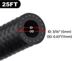 Fuel Line Hose for Small Engines (3/16" x 25 Feet) Rubber 300PSI