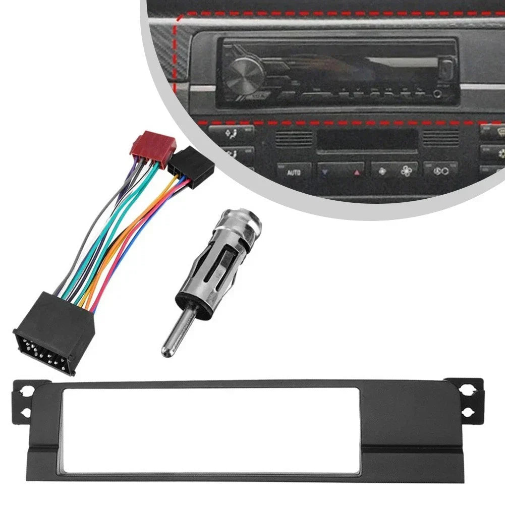 1 Din Radio Fascia Adaptor Panel with Wiring Harness for BMW E46 (1998���2005)