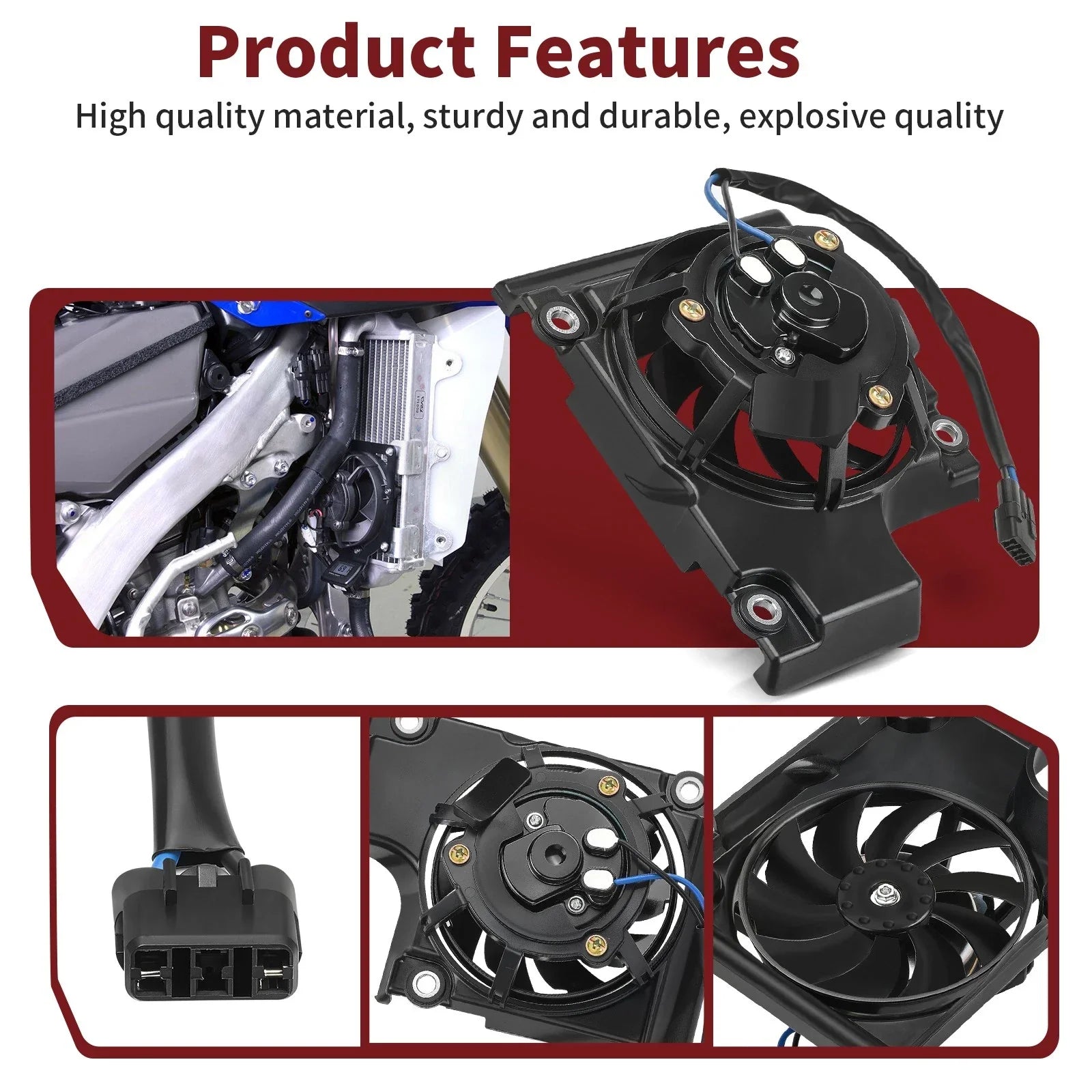 Radiator Fan Kit for Yamaha YZ250FX WR250F and YZ450FX WR450F (2019–2024)