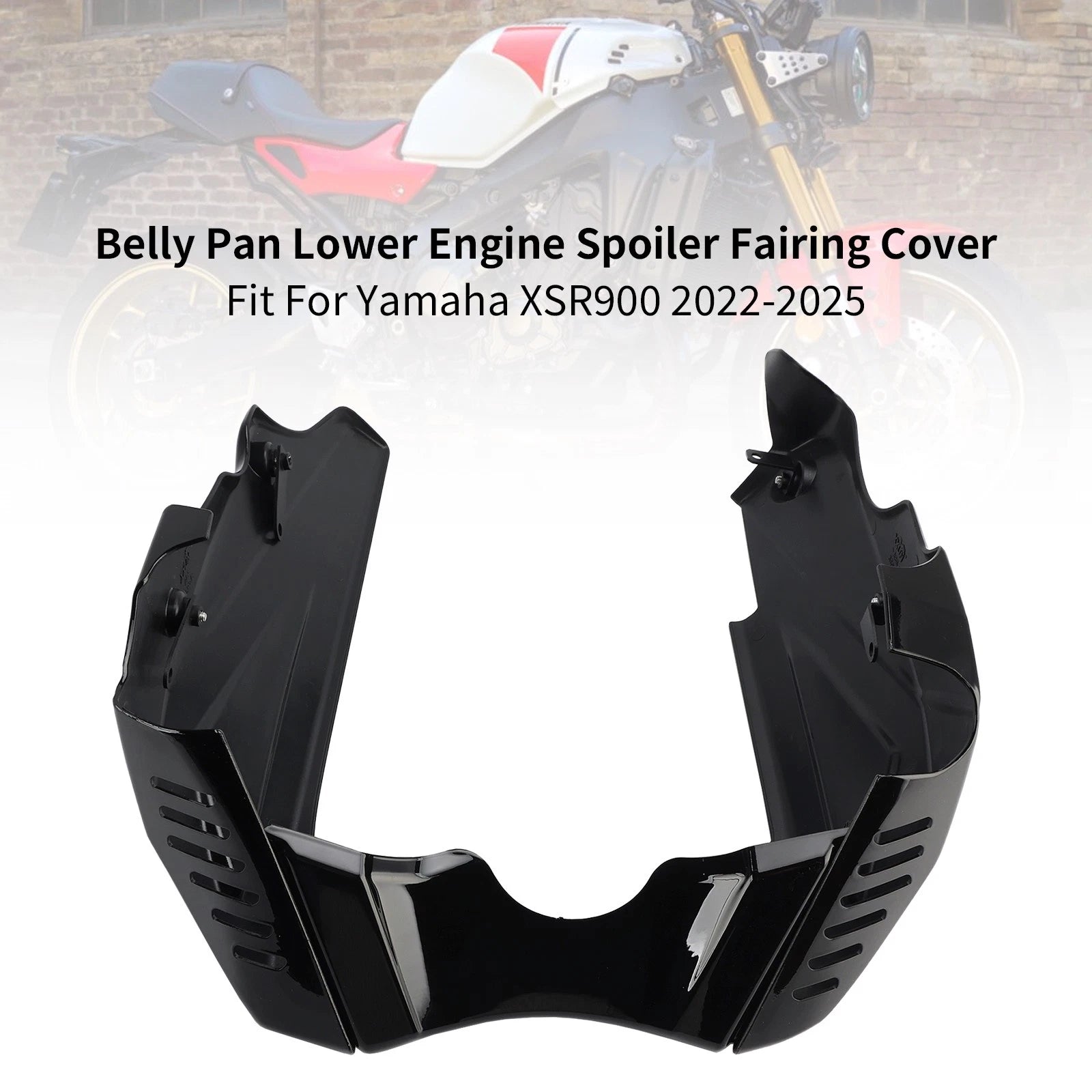 Belly Pan Lower Engine Spoiler Cover for Yamaha XSR900 (2022–2025) Black