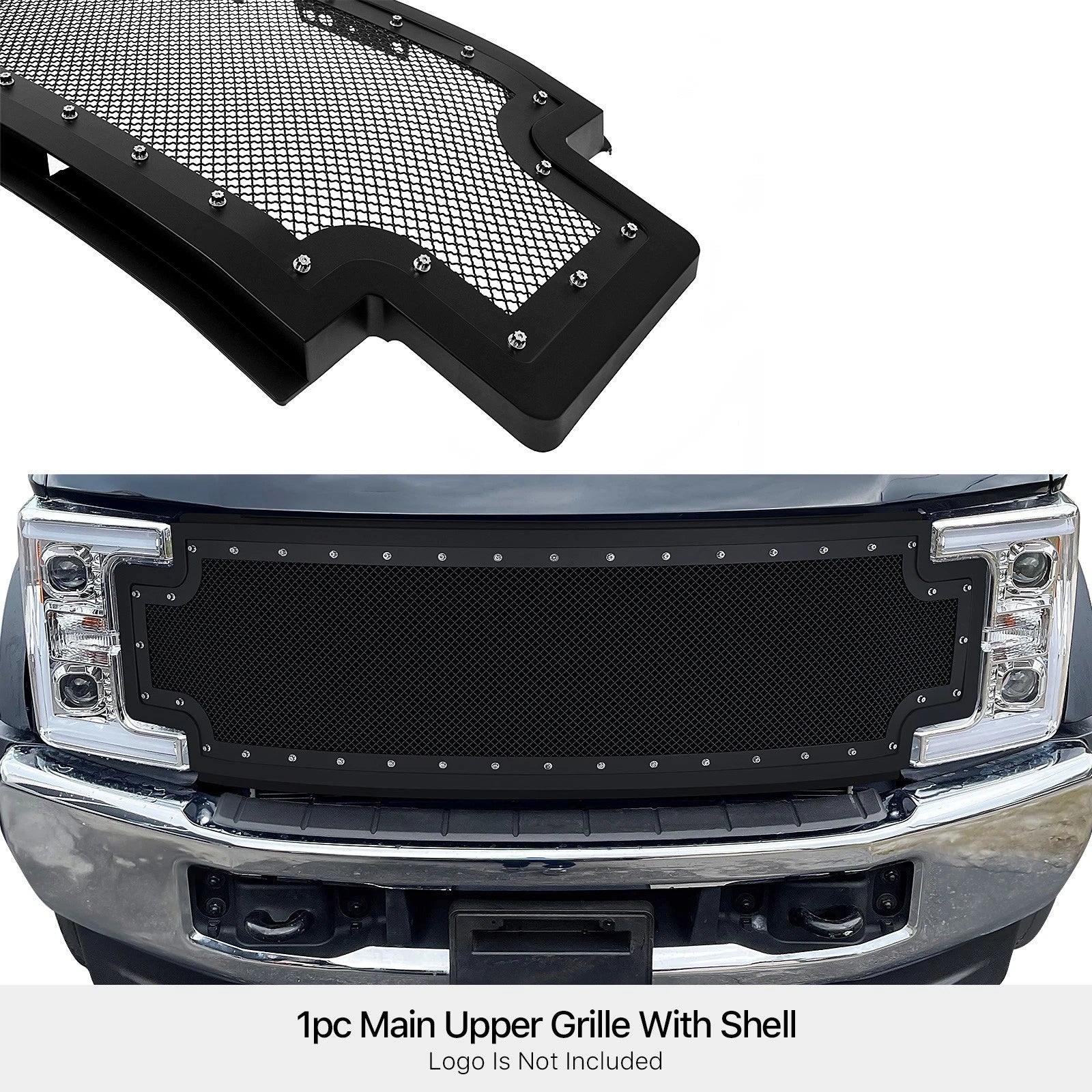 Upper Black Mesh Grille for Ford F-250/F350 (2017-2019)