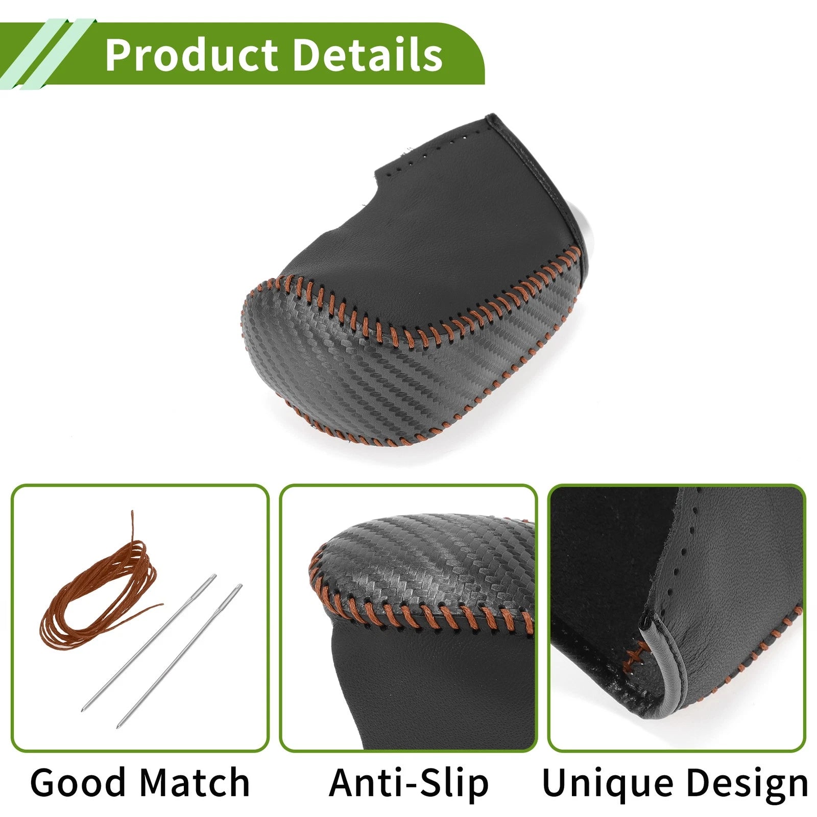 Gear Shift Knob Cover for Nissan Sentra (2013–2019) Black Carbon Fiber