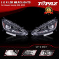 Set of 2 LED Headlights with DRL for Nissan Sentra (2016–2019)