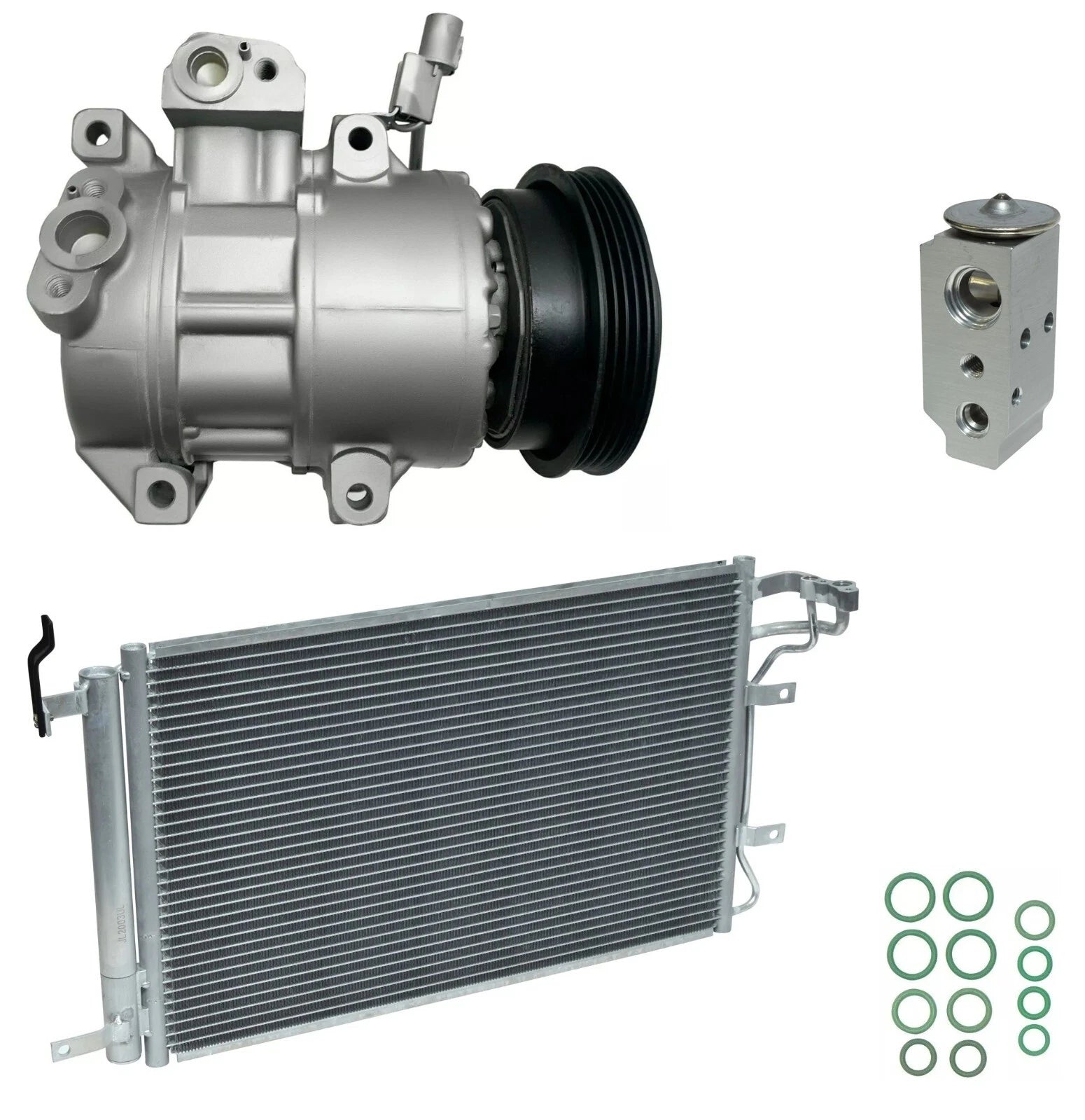 AC Compressor Kit With Condenser for Kia Spectra 2.0L (2008–2009)