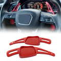 Red Steering Wheel Paddle Shifter Extensions for Audi A3 A4 A5 Q3 Q5 Q7 Q8