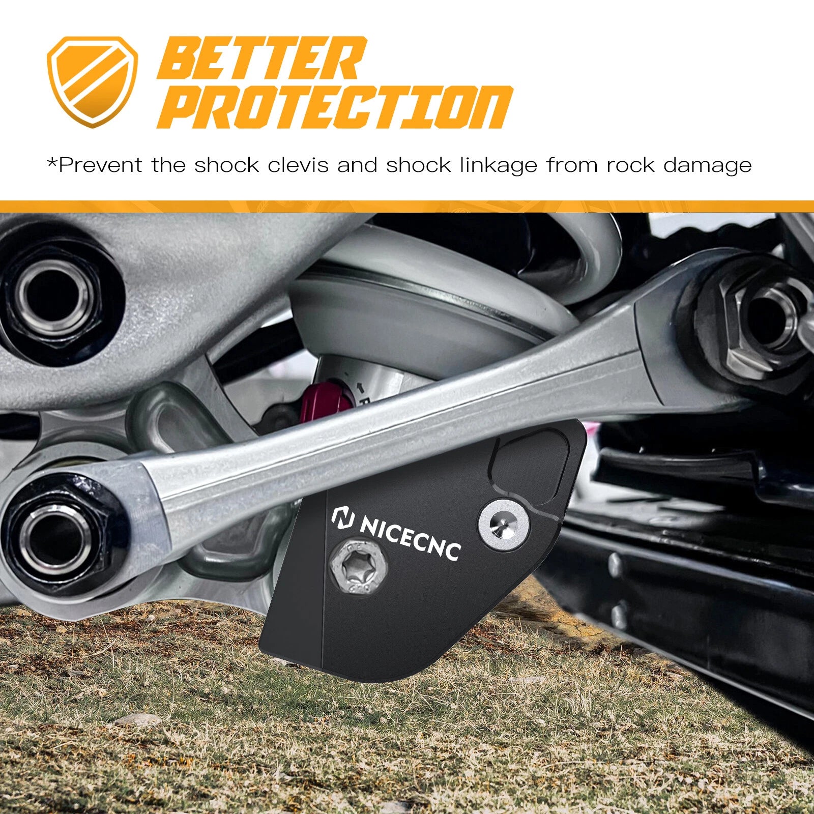 CNC Aluminum Rear Linkage Guard Cover for Husqvarna TX300i FX350 FX450 (2023–2025)