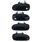 4pc Front/Rear Outer Door Handle Black for Honda Civic EK (1996–2000)