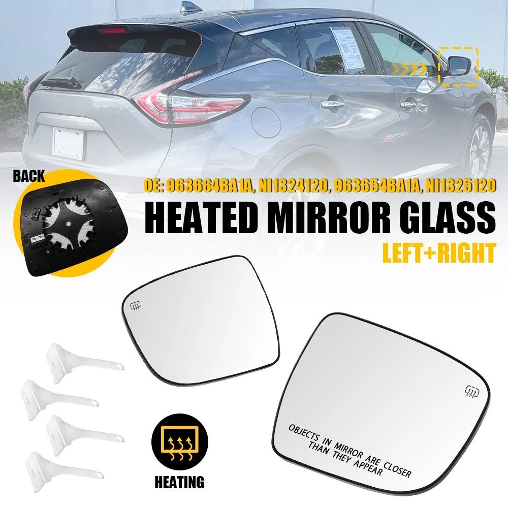Heated Mirror Glass for Nissan Rogue (2014–2020) & Murano (2015–2024)