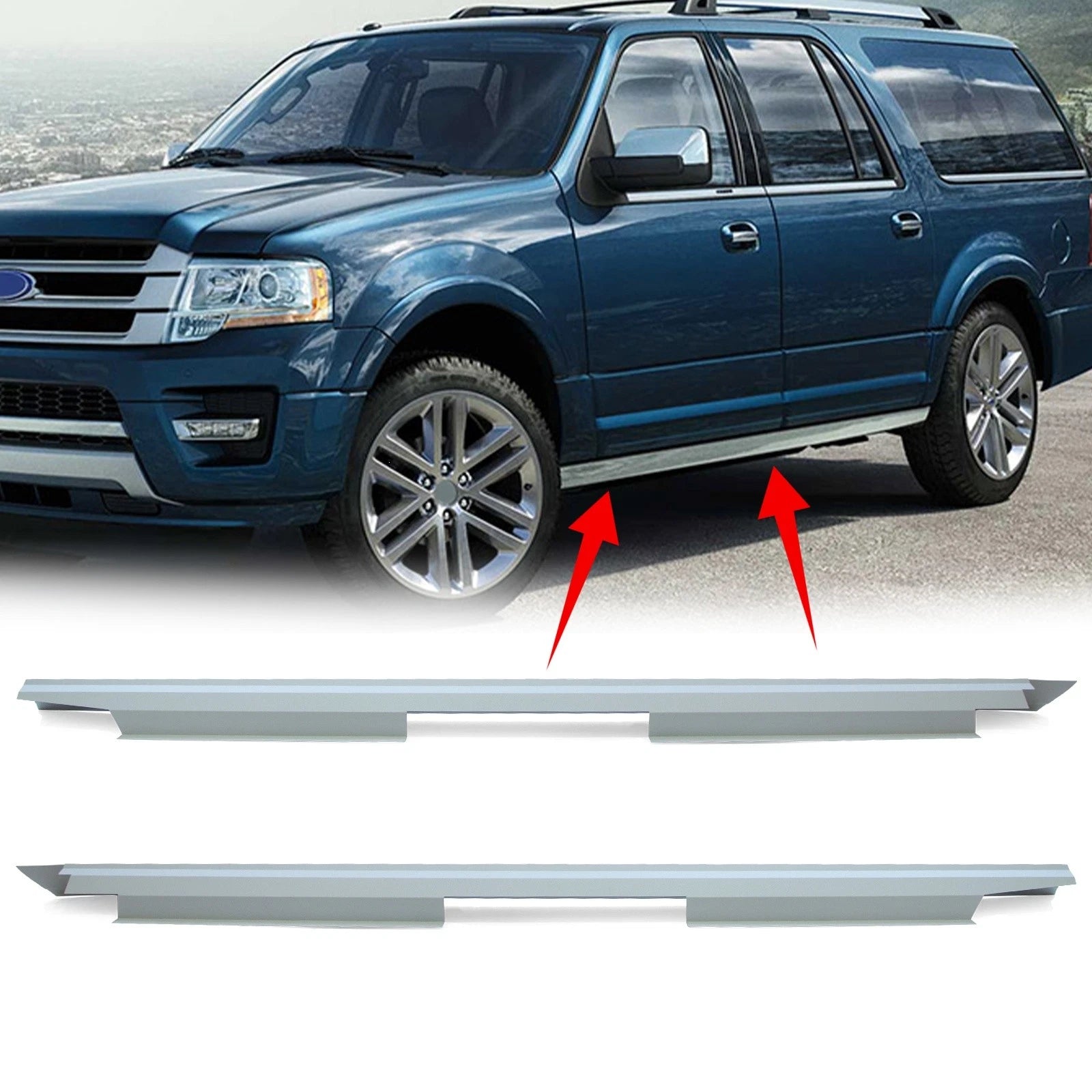 Pair Rocker Panels for Ford Expedition (2007–2017)
