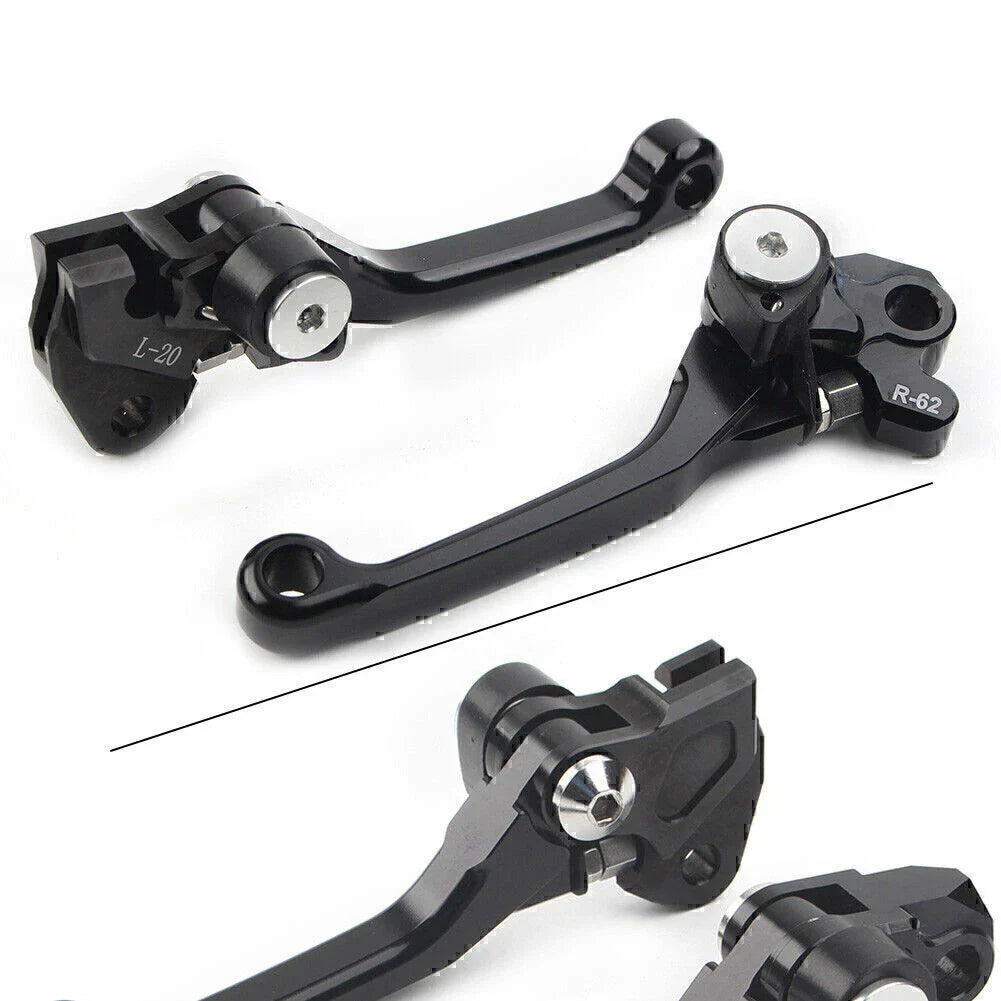 Black CNC Aluminum Brake Clutch Levers for RMZ450 (2005-2022) - 1 Pair