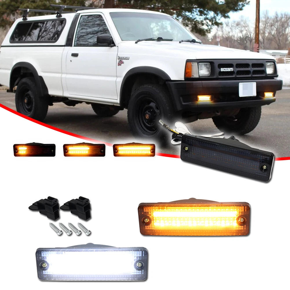 Smoke Switchback LED Signal Blinker Corner Lights for Mazda 323 626 (1983–2002)