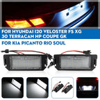 LED License Plate Light 2x for Hyundai Ioniq, Veloster, Genesis Coupe, Rio