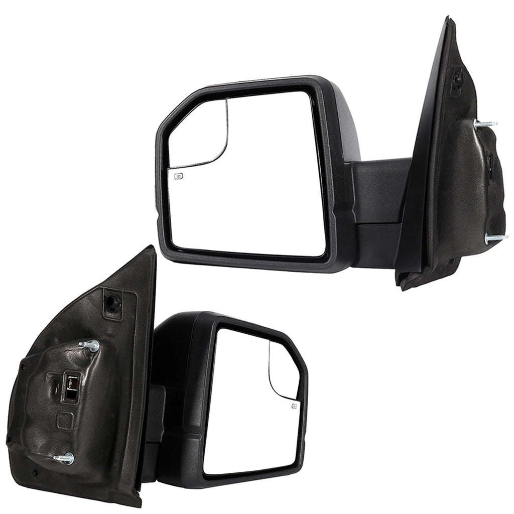 Pair Side Mirrors for Ford F-150 (2015–2020) Black Power Heated Turn Signal