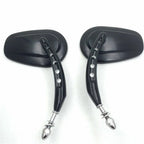 Black Big Side Mirrors 8mm for Harley Dyna Super Glide Convertible (2005–2017)