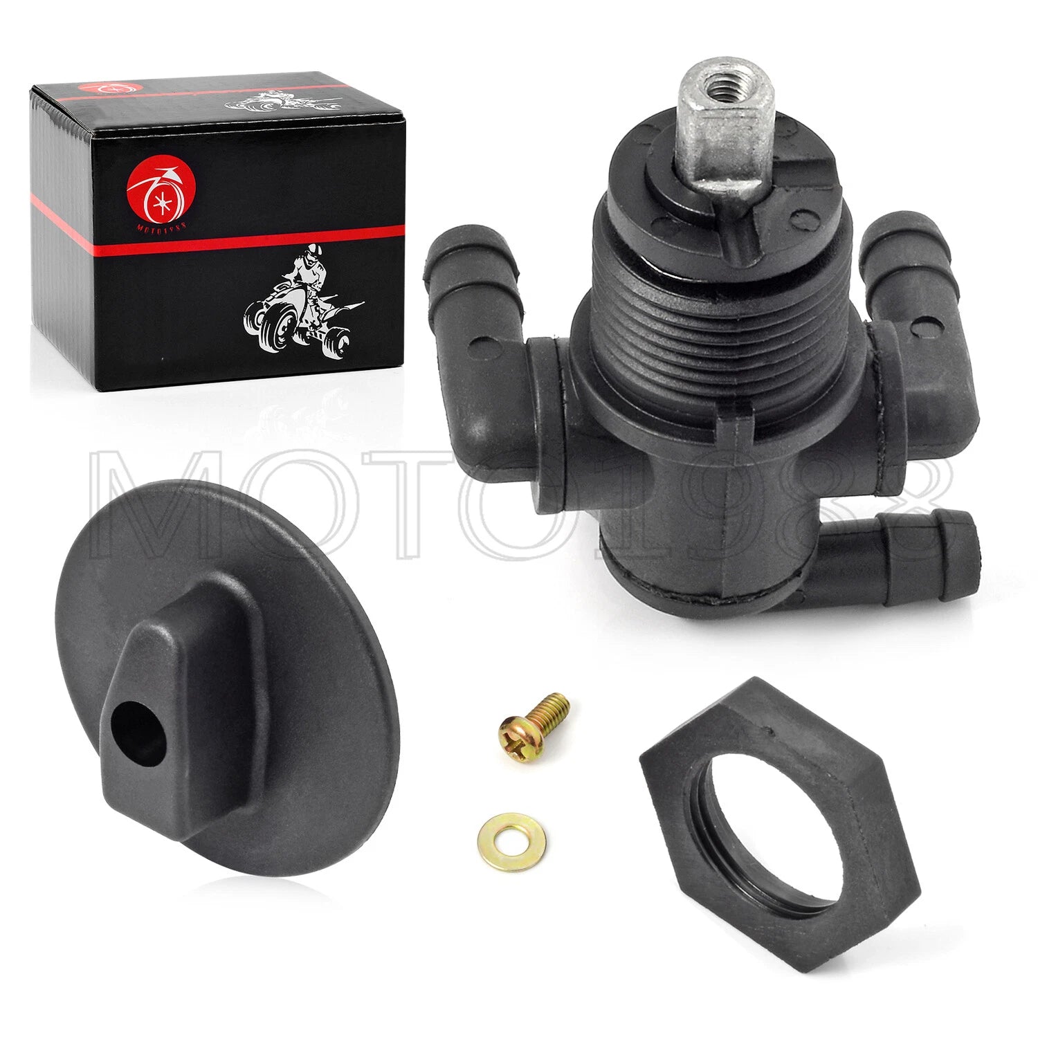 Fuel Tank Valve Petcock 3 Way & Knob Nut for Polaris Trail Boss 325 330 (2003–2006)