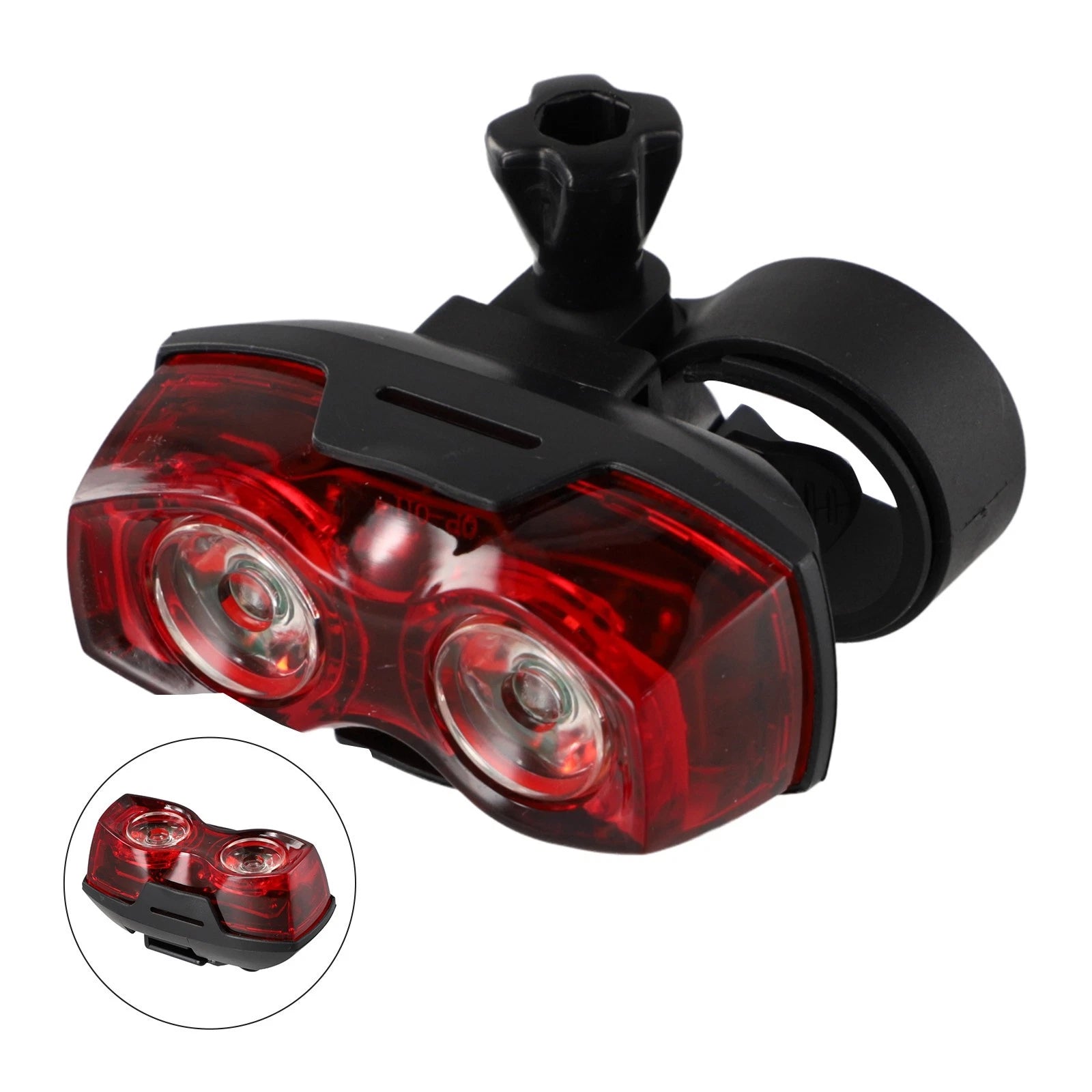Red LED Rear Light for Bike (Horizontal/Vertical Placement)