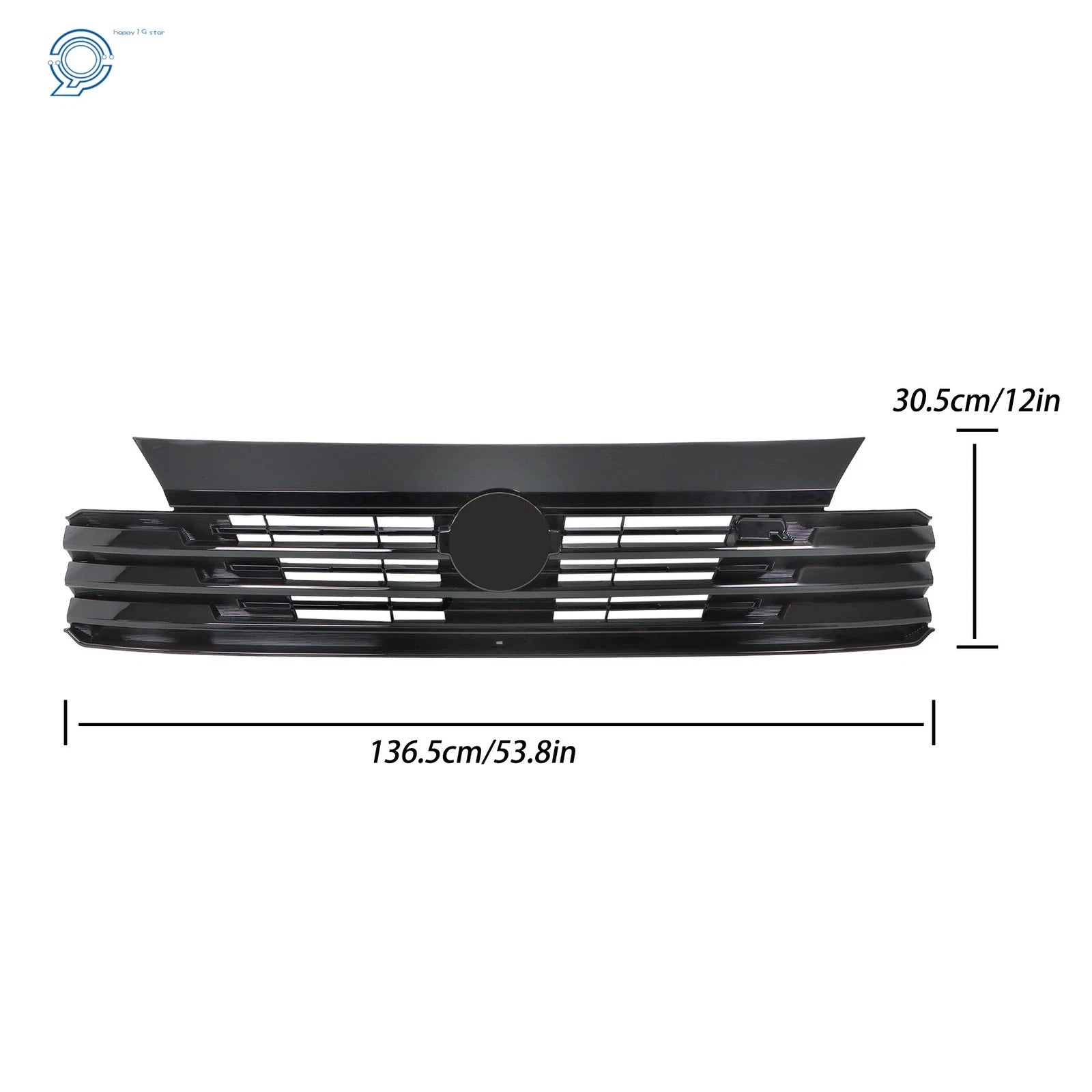 Front Bumper Upper Grille for Nissan Kicks SR (2025) Black Plastic