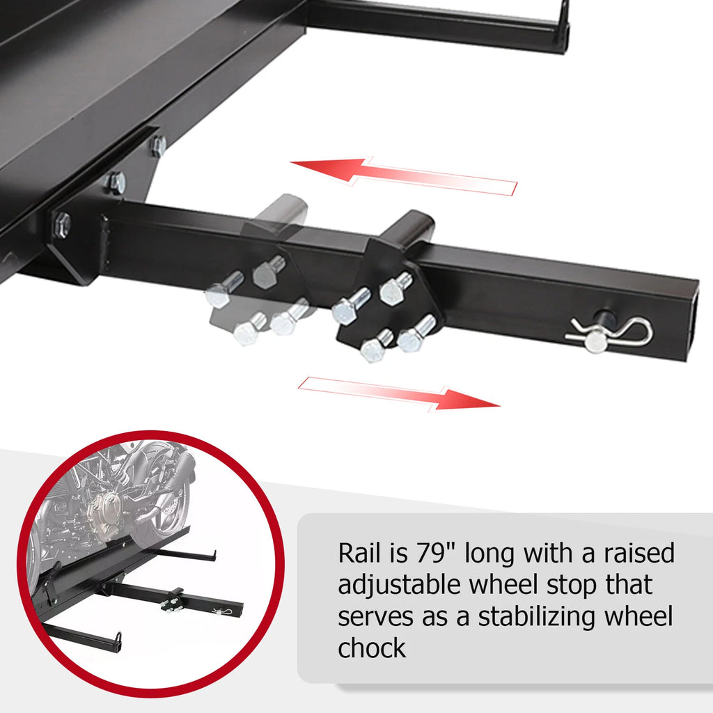 Heavy Duty Motorcycle Carrier Hitch Rack for Universal Fit (2010–2023)
