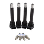 Set of 4 Bosch Ignition Coils & Nickel Spark Plugs for Audi A3 A4 A5, VW Jetta, Passat (2006–2016)