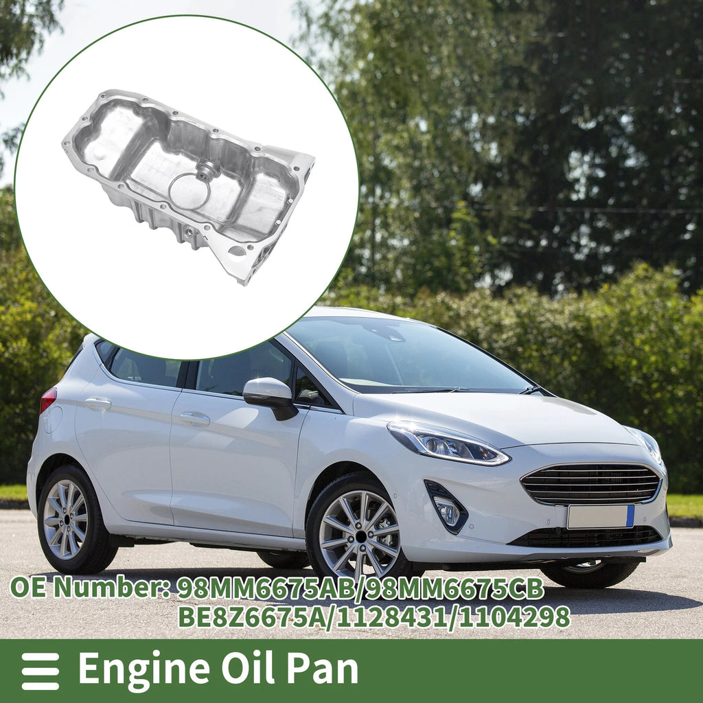1 Pc Engine Oil Pan No.98MM6675AB for Ford Fiesta Ikon (2011–2015) Aluminum