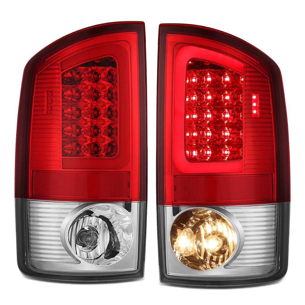 2X LED C-Tube Tail Brake Light Lamp for Dodge Ram 1500 2500 3500 (2002–2006)