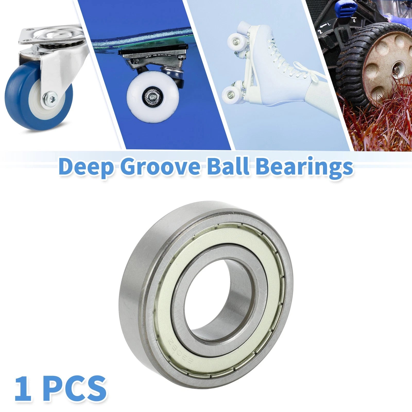 6308ZZ Deep Groove Ball Bearing for Scooter Skateboard Wheel (40x90x23mm)