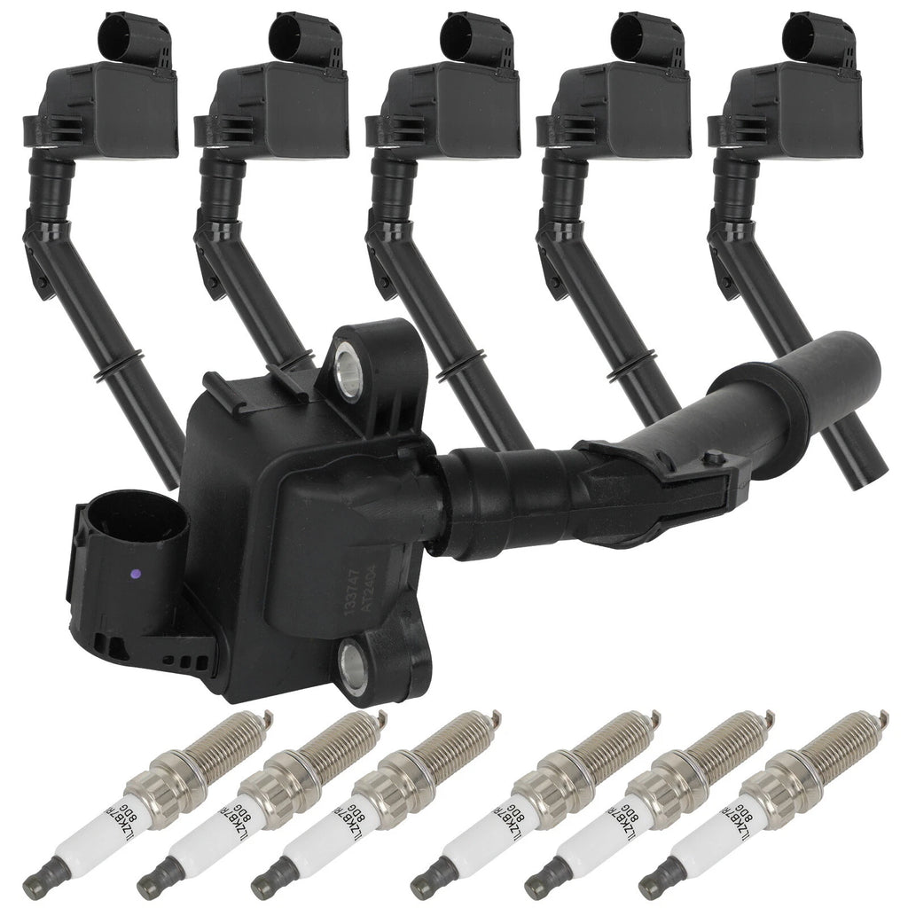 6X Ignition Coils and Spark Plugs for Mercedes-Benz SL550 (2013–2020)