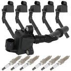 6X Ignition Coils and Spark Plugs for Mercedes-Benz SL550 (2013–2020)
