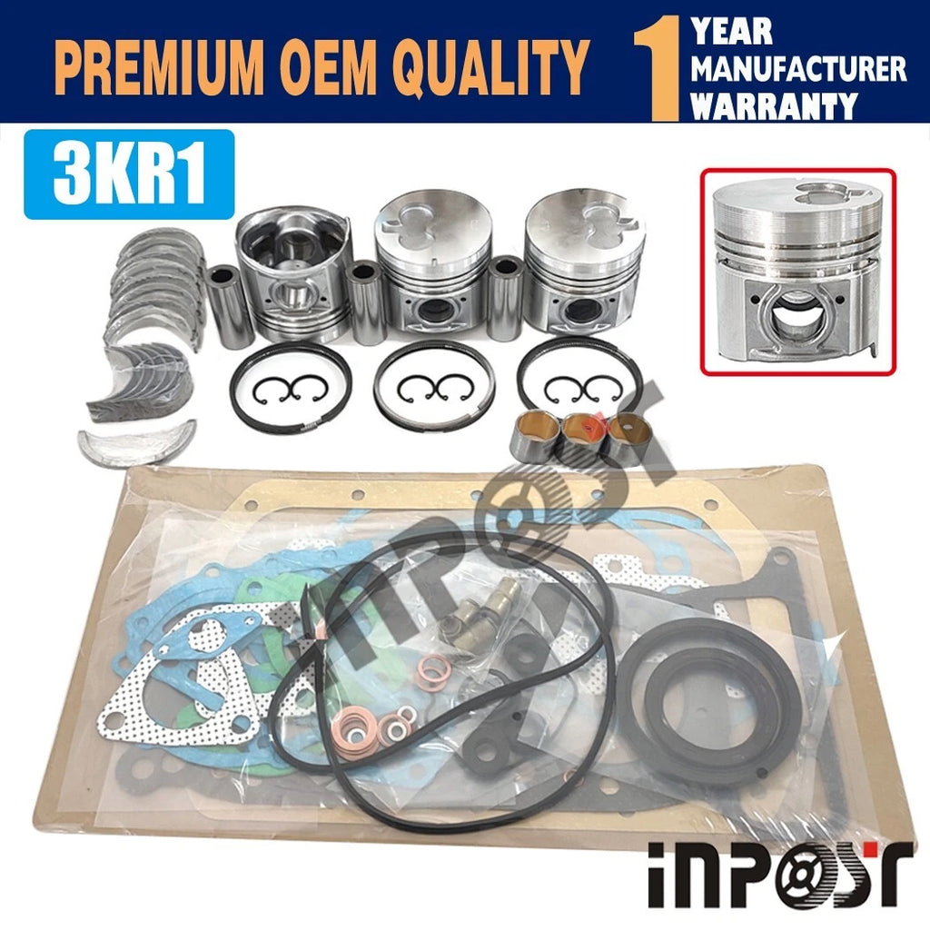 Overhaul Rebuild Kit for Isuzu Engine Excavator Loader Digger (3KR1)