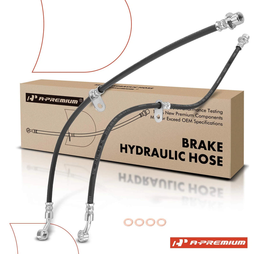 2X Front Brake Hydraulic Hose with Bracket for Honda Civic (2006–2011)