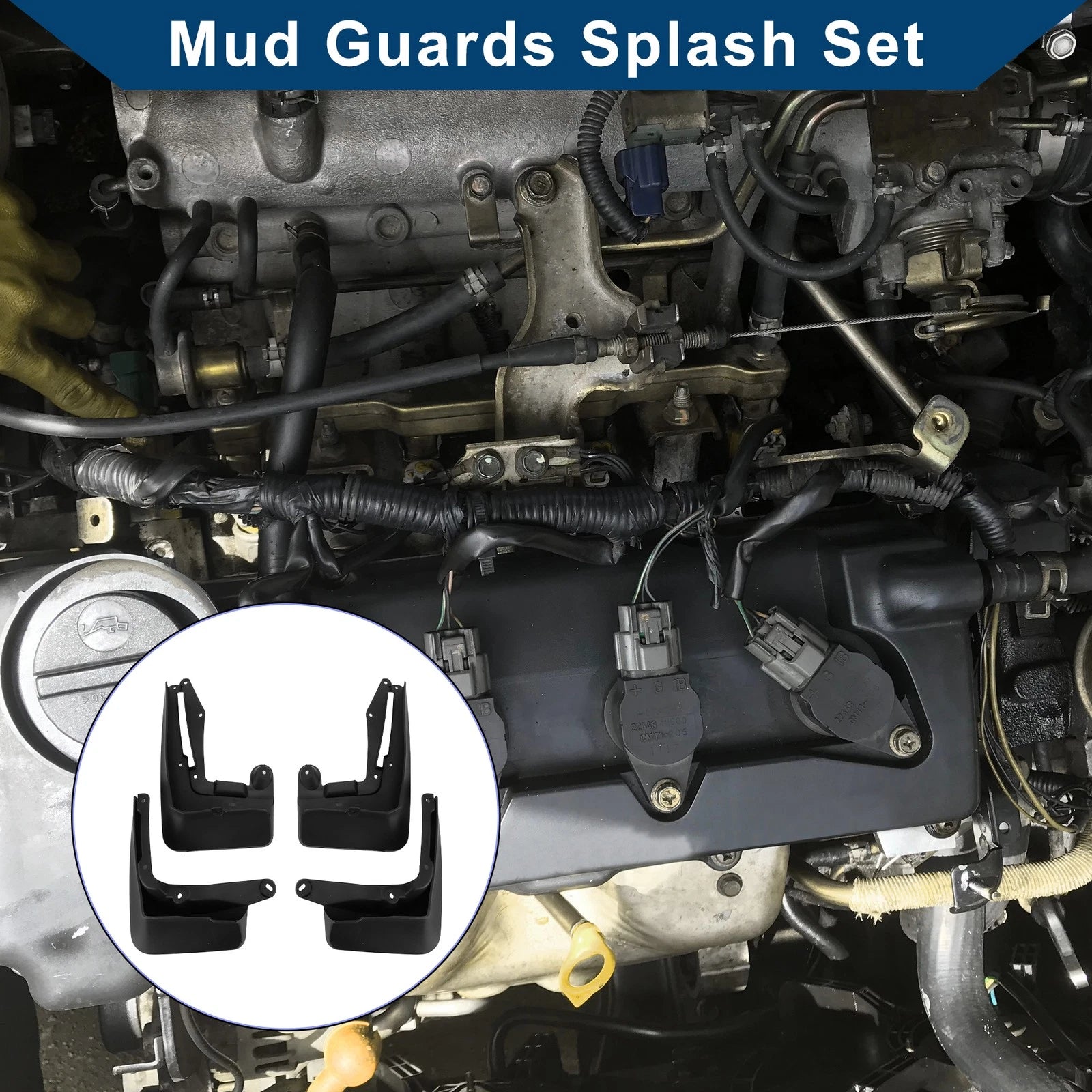 Set of 4 Mud Flaps Splash Guards for BMW 5 Series G30 G38 (2017–2022)