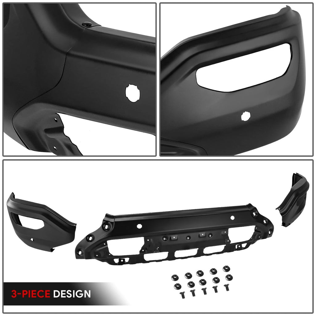 Steel Front Bumper for GMC Sierra 1500 Limited (2016–2018) w/ Fog Light Holes