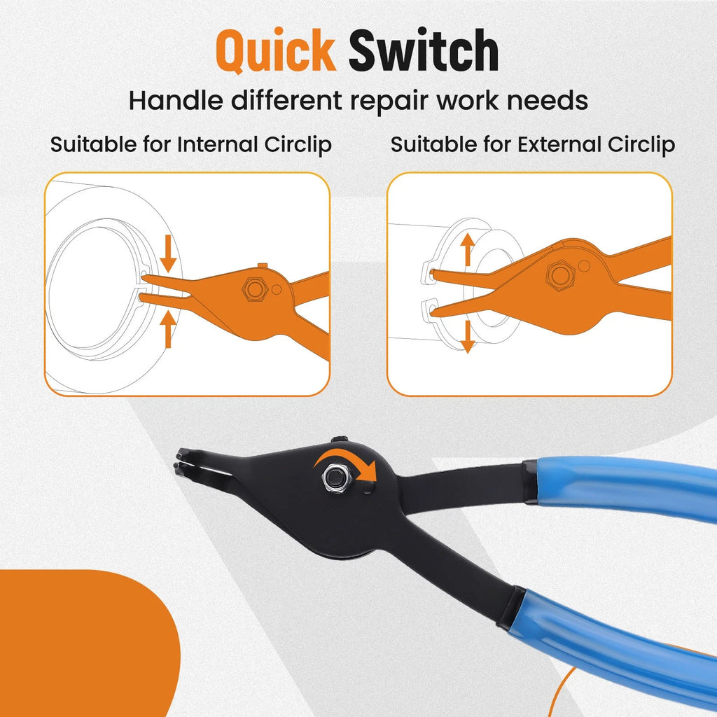 12pcs Retaining Snap Ring Pliers Set for Automotive (Fits )