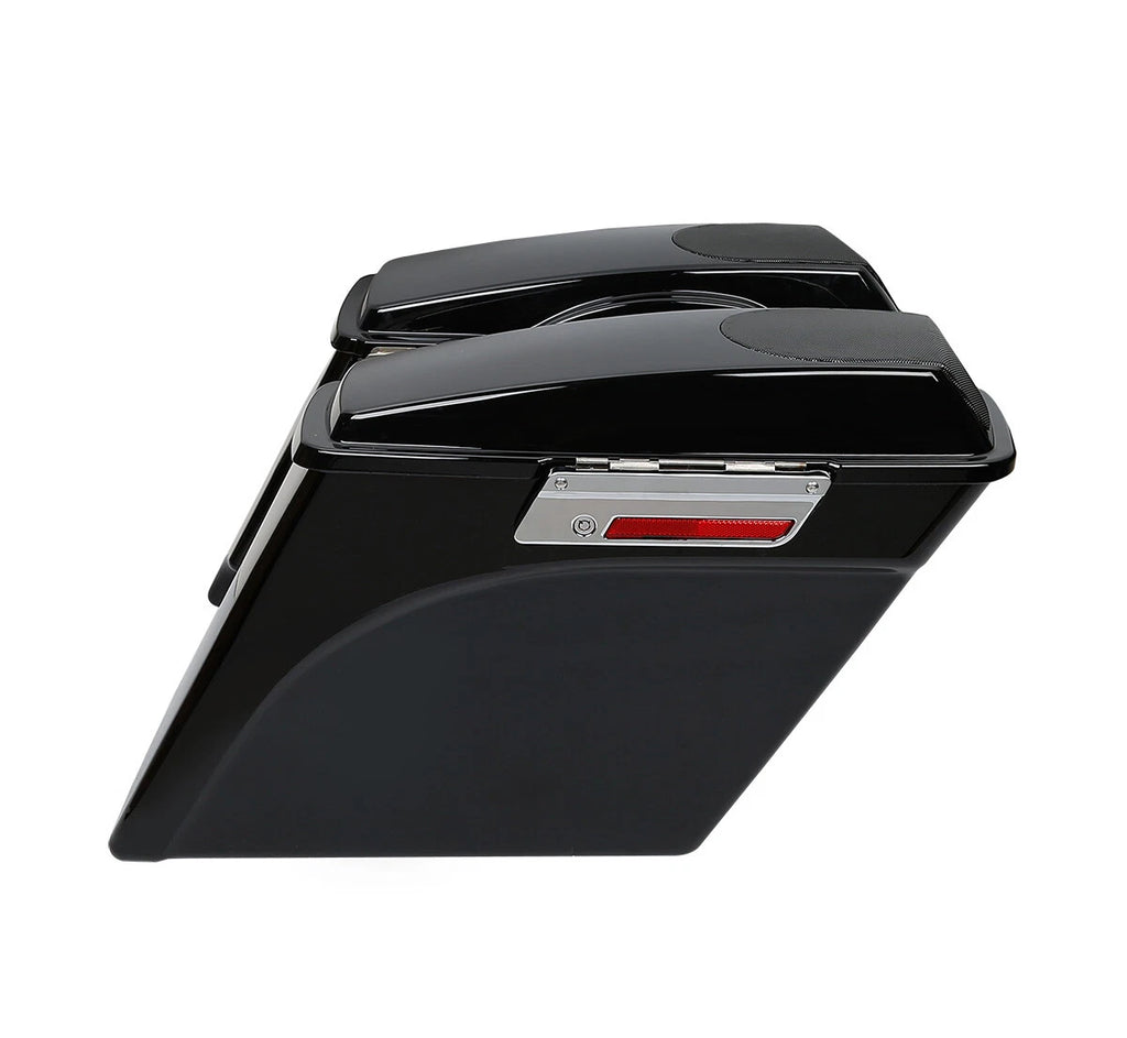 Stretched Hard Saddlebags Speaker Lids Bracket for Harley Softail (1984–2017)