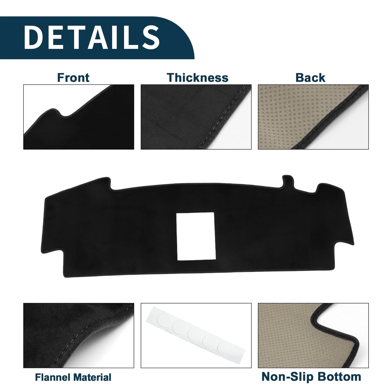 Dashboard Cover Mat for Nissan Sakura (2023–2023) Black