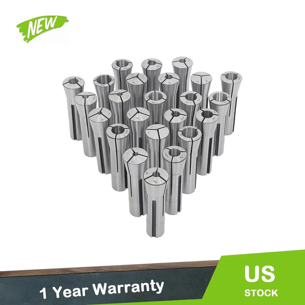 24-Piece R8 Collet Set for Bridgeport (Fits Various Models)