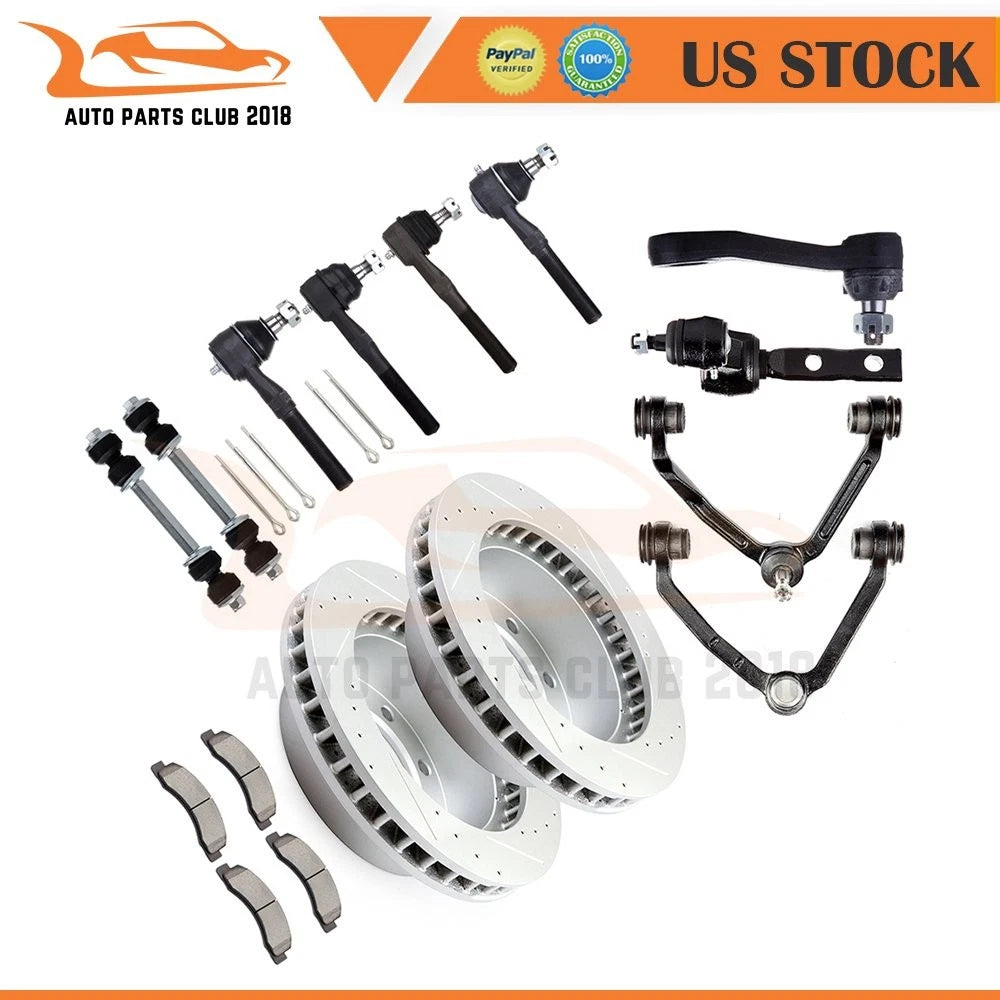 Set of 12 Front Control Arm Brake Rotor Pads for Ford F-250 Super Duty (2000–2003)